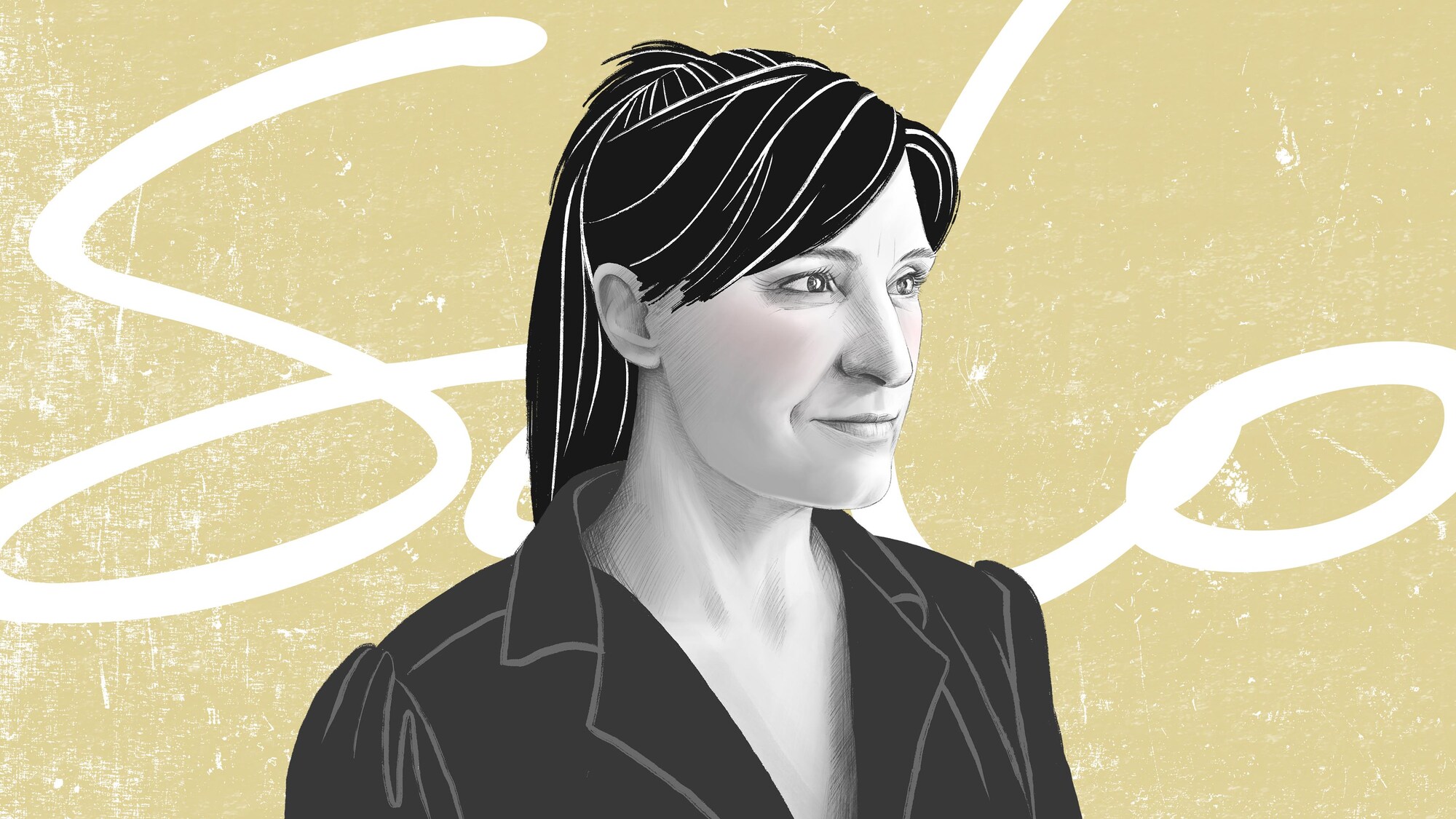 Illustration de Salomé Corbo qui regarde au loin.