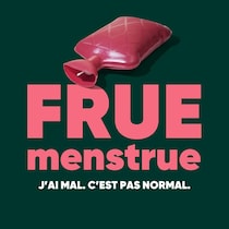 Un montage photo montrant le titre du balado ainsi qu'une bouillotte, sur fond vert.
