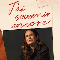 Photo de France Beaudoin avec le nom du balado à droite.