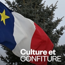 Le drapeau acadien.