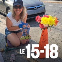 La fée des trottoirs en action.