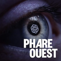 Le logo de ChatGPT dans la pupille d'un oeil.