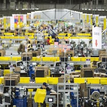 Un entrepôt d'Amazon.