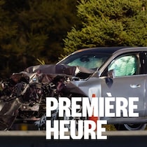 Une voiture accidentée.