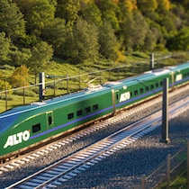 Un train d'Alto sur les rails.