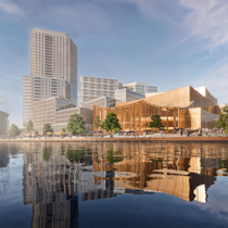 Projet de construction d'une nouvelle grande salle dans le nord-est de False Creek.