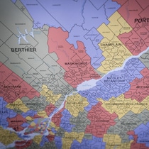 La carte électorale du Québec.