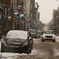 La rue Saint-Joseph en hiver.