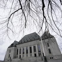 La Cour suprême du Canada en hiver.