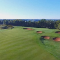 Images de drone du parcours de golf de Dunderave, à l'Île-du-Prince-Édouard.