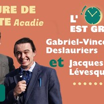 Gabriel-Vincent Deslauriers et Jacques André Lévesque pour le segment « L'heure est grave » à l'émission L'heure de pointe - Acadie sur ICI Première / Radio-Canada Ohdio.