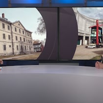 Sarah Desilets-Rousseau et Michelle Bélanger sur le plateau du téléjournal.