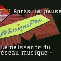 Le premier logo de la chaîne de télévision MusiquePlus.