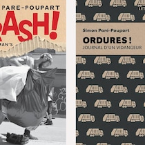 Montage de deux couvertures de livres. 