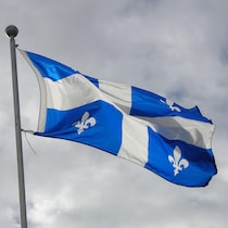 Le drapeau du Québec.