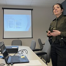 Stéphanie Paquet, coordonnatrice régionale en police de proximité pour le district Nord à la Sureté du Québec. 