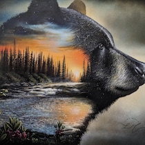 La toile d'un ours.