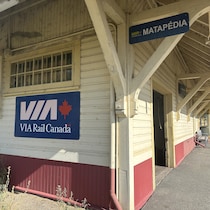 gare de train en Gaspésie.