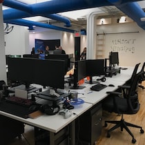 Le studio d'Ubisoft à Winnipeg avec les bureaux des employés.