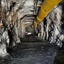 L'intérieur d'une mine.