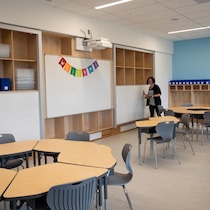 Une classe de l'école primaire de Whistle Bend, le 29 mai 2024. 