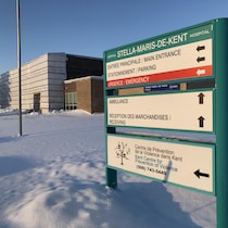 L'hôpital Stella-Maris-de-Kent, en hiver.