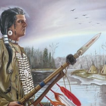 Illustration du chef huron Kondiaronk.