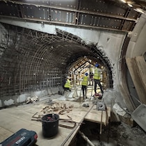 Les travaux de construction d'un mégatunnel touchent à leur fin à Lisbonne, au Portugal.