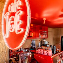 Le comptoir du Café Joe.