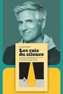 La page couverture du livre Les rois du silence, aux côté du visage d'Olivier Niquet.