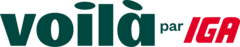 Logo vert et rouge pour la commandite Voilà par UGA