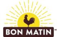 Logo officiel de la marque Bon Matin constitué d'un coq positionné devant un soleil.