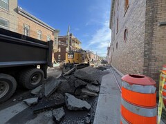 Une rue en travaux