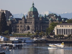 Photo du parlement britanno-colombien à Victoria.
