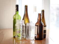 Les différents formats de contenants et de bouteille en verre.