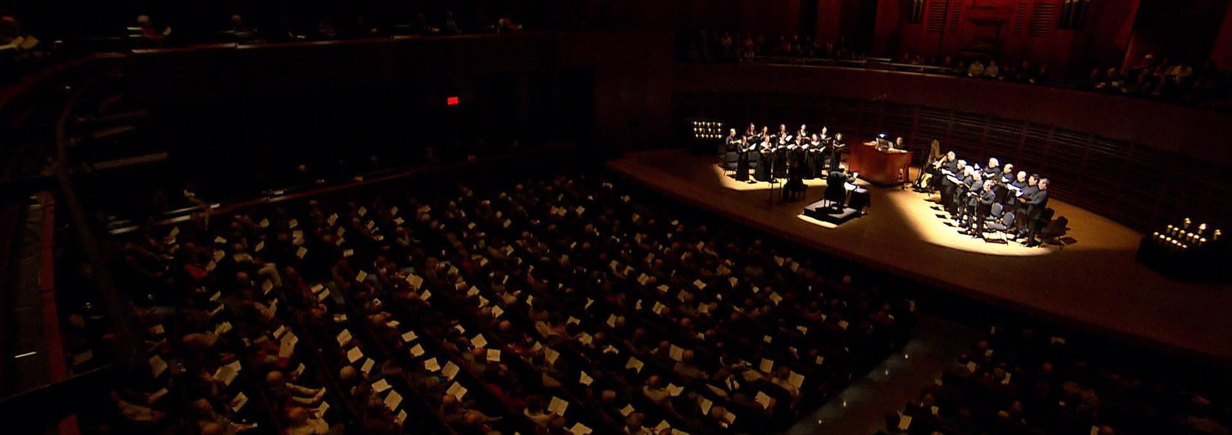 La salle de spectacle du Palais Montcalm pendant le Chemin de Noël