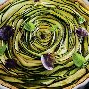 Une tarte aux courgettes.