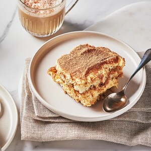 Deux portions de tiramisu à la citrouille.