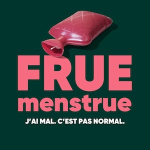 Un montage photo montrant le titre du balado ainsi qu'une bouillotte, sur fond vert.