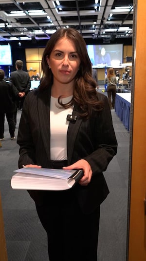 La vidéojournaliste pour Radio-Canada à Québec, Rosalie Sinclair