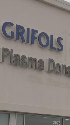 Le centre de don de plasma Grifols à Regina.