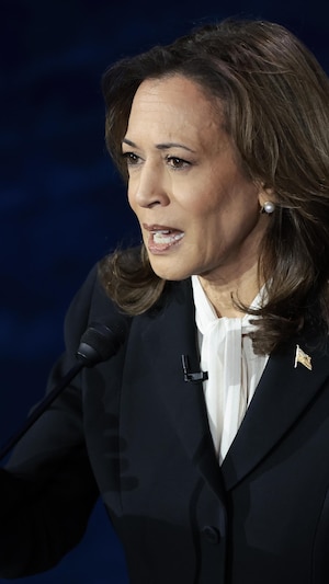 Candidature démocrate à l'élection présidentielle, vice-présidente des États-Unis Kamala Harris lors du débat