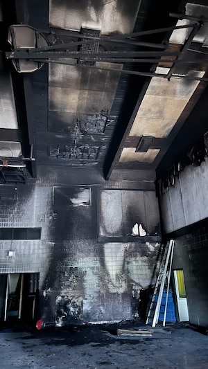Un gymnase incendié