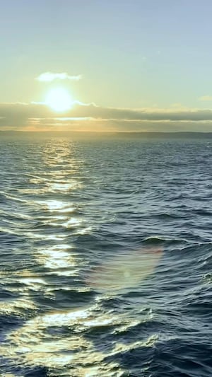 Soleil couchant dans le golfe du Saint-Laurent.