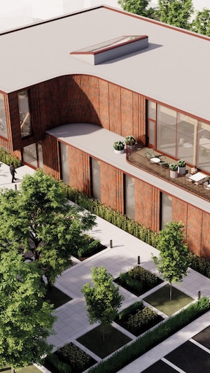 Une maquette de l'édifice à bureaux que souhaitent construire les élus de Rivière-du-Loup