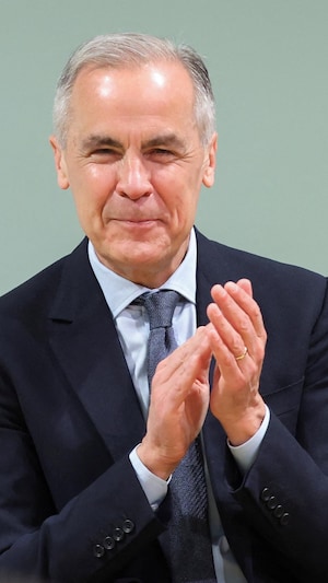 Le premier ministre du Canada, Mark Carney lors de la cérémonie d'assermentation à Rideau Hall, à Ottawa.