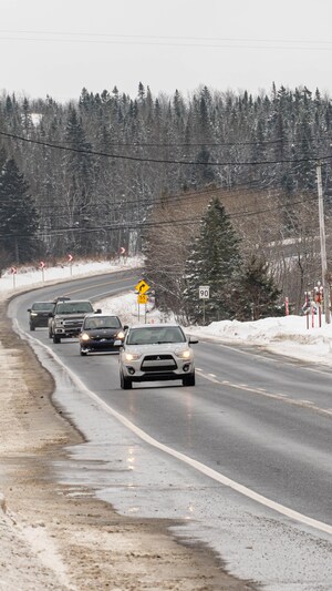 La route 293 vers Saint-Jean-de-Dieu. 