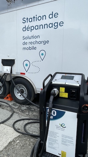 Des bornes de recharges électriques.
