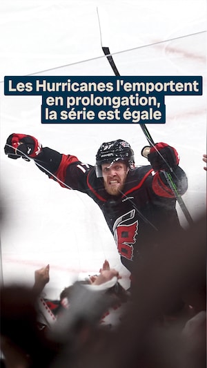 Nikolaj Ehlers a joué les héros pour les Hurricanes en prolongation, et la série est égale au moment de revenir à Montréal.