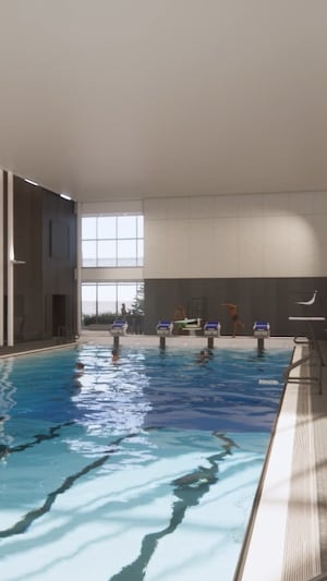 Port-Cartier présente les grandes lignes du projet de rénovation et d’agrandissement de sa piscine municipale, évalué à 24 millions de dollars.